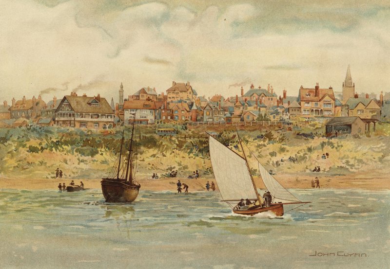 Liverpool: Ein Blick auf New Brighton vom Meer von John Glynn