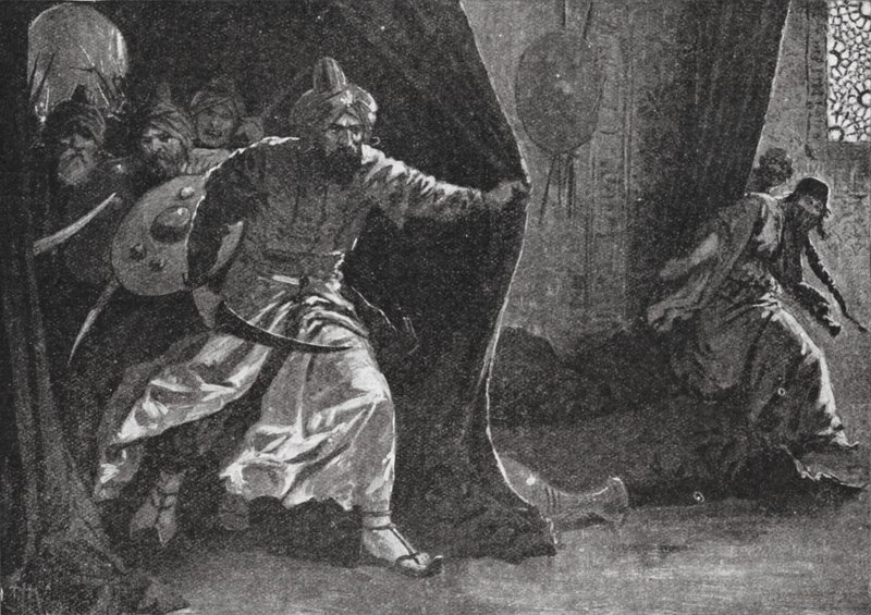 Aufstand der Königlichen Garde in Damaskus (Lithografie) von John Harris Valda