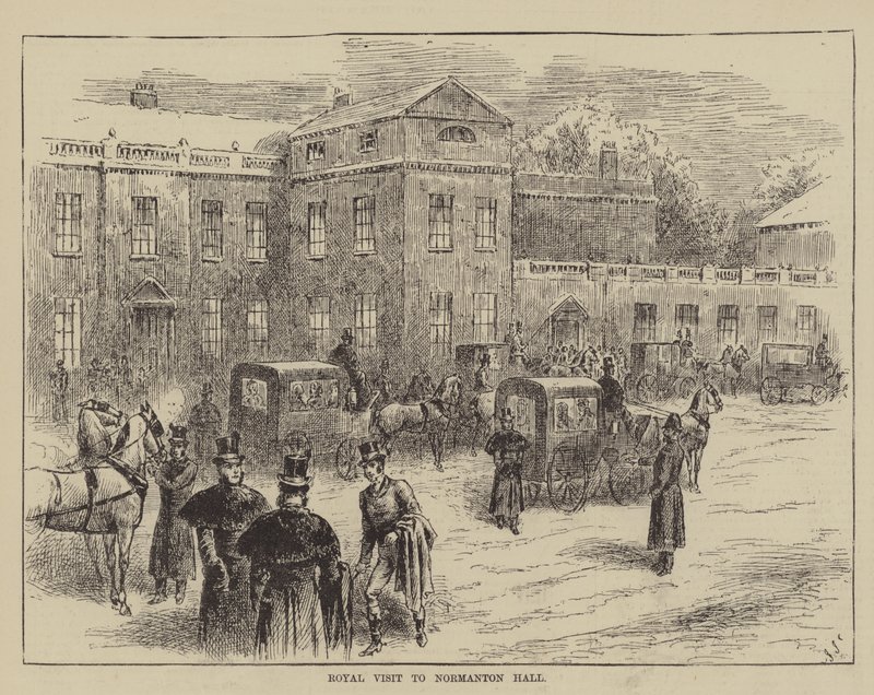 Königlicher Besuch in Normanton Hall von John Jellicoe