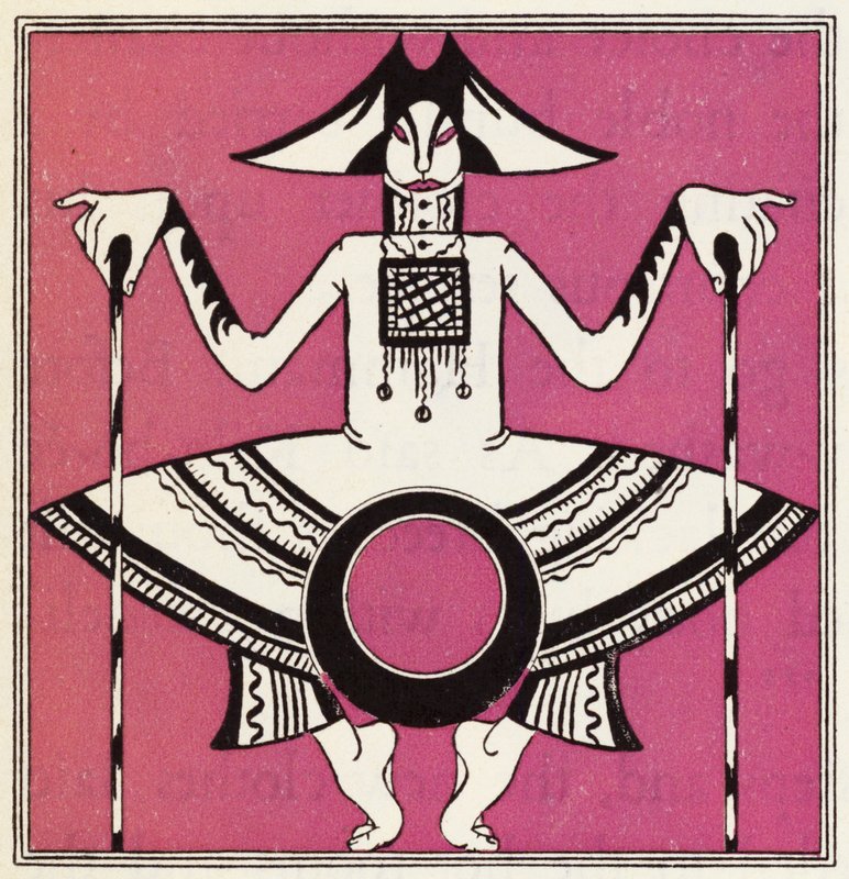 Verzierung für Die Geschichte von Aladdin und der Wunderlampe (Farblithografie) von John Kettelwell