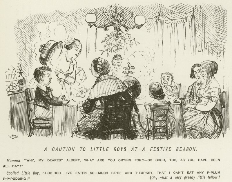 Eine Warnung an kleine Jungen in der Festzeit von John Leech