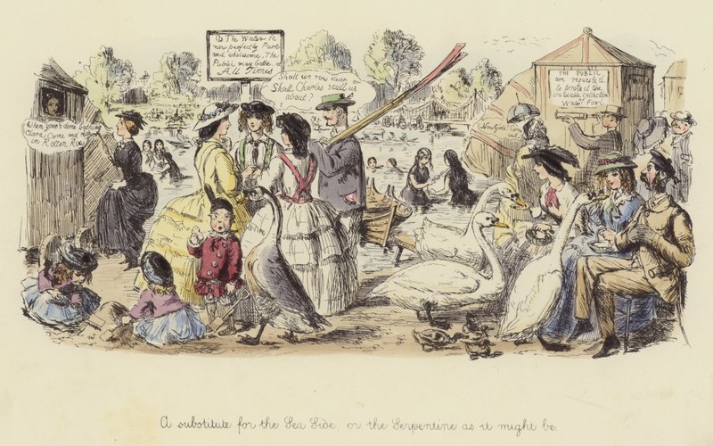 Ein Ersatz für das Meer, oder die Serpentine, wie sie sein könnte von John Leech