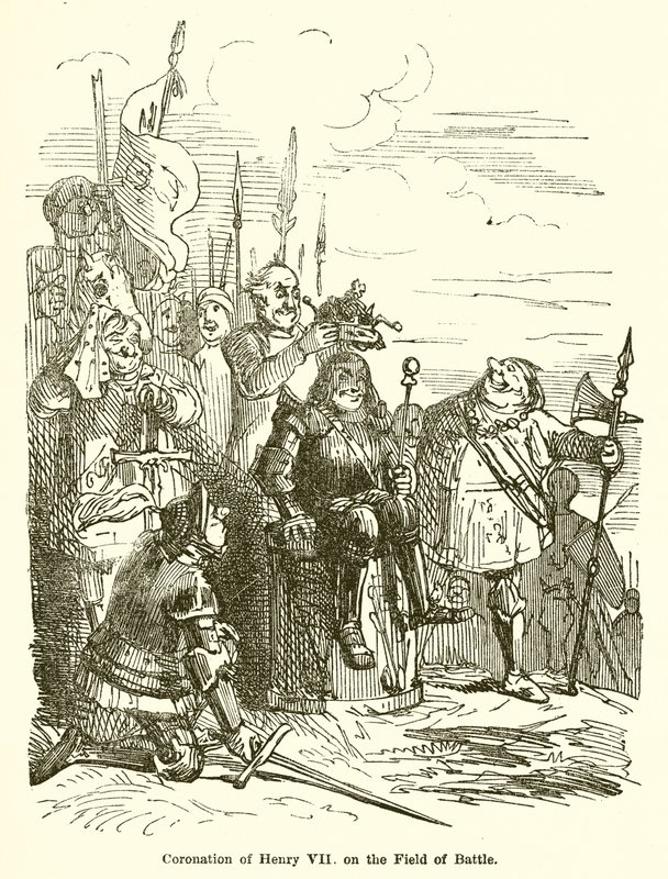 Krönung von Heinrich VII. auf dem Schlachtfeld von John Leech
