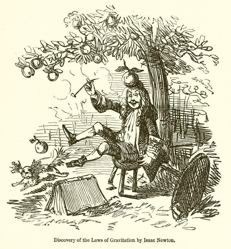 Entdeckung der Gravitationsgesetze durch Isaac Newton von John Leech