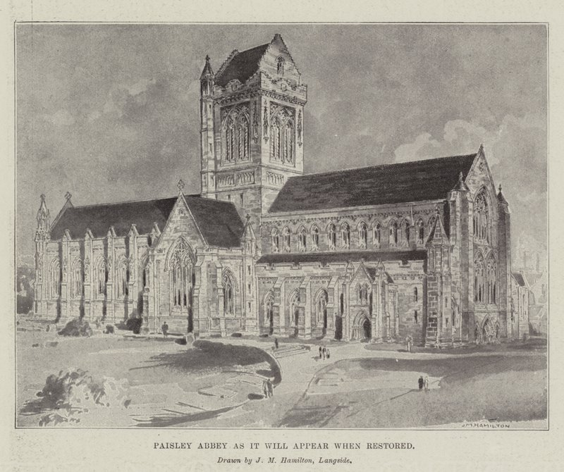 Paisley Abbey, wie es nach der Restaurierung aussehen wird von John McLure Hamilton
