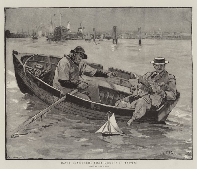 Marine-Manöver, erste Taktiklektionen von John Robertson Reid