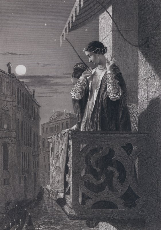 Alvisi Sanuto und die Tochter des Botschafters (Stich) von John Rogers (after) Herbert