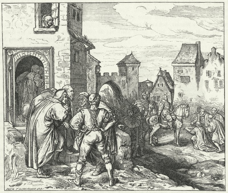 Gustav II. Adolf von Schweden betritt München, 1632 von Josef Mathias Trenkwald