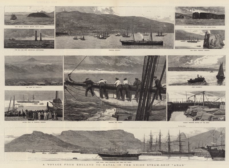 Eine Reise von England nach Natal im Union-Dampfschiff Arab von Joseph Nash