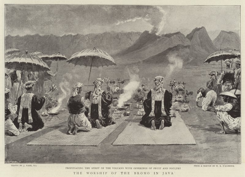 Die Verehrung des Bromo auf Java von Joseph Nash