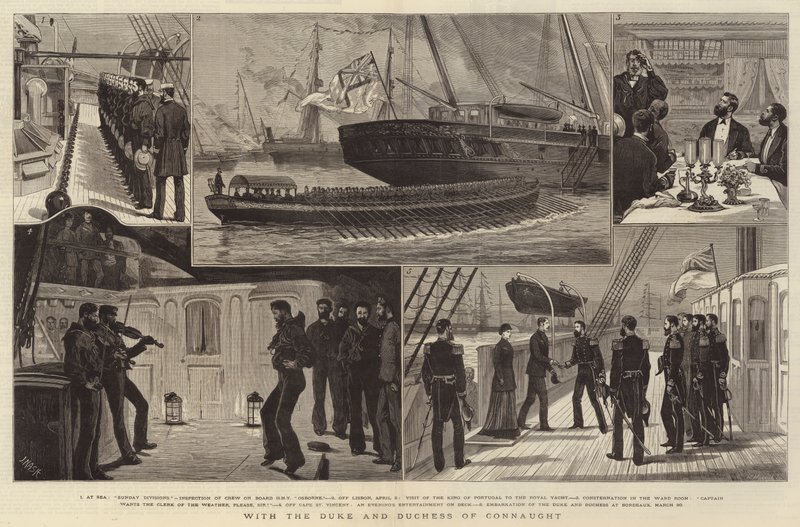 Mit dem Herzog und der Herzogin von Connaught von Joseph Nash
