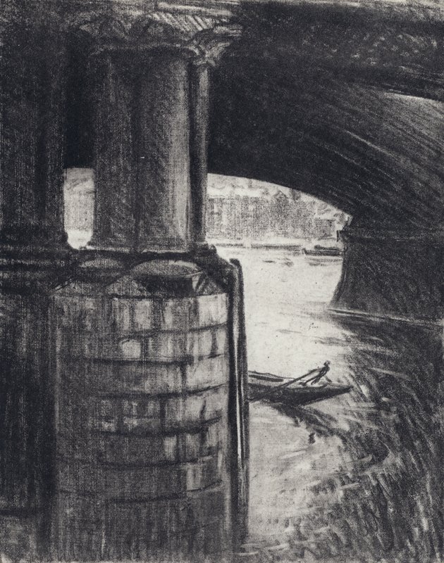Unter Blackfriars (Lithografie) von Joseph (after) Pennell