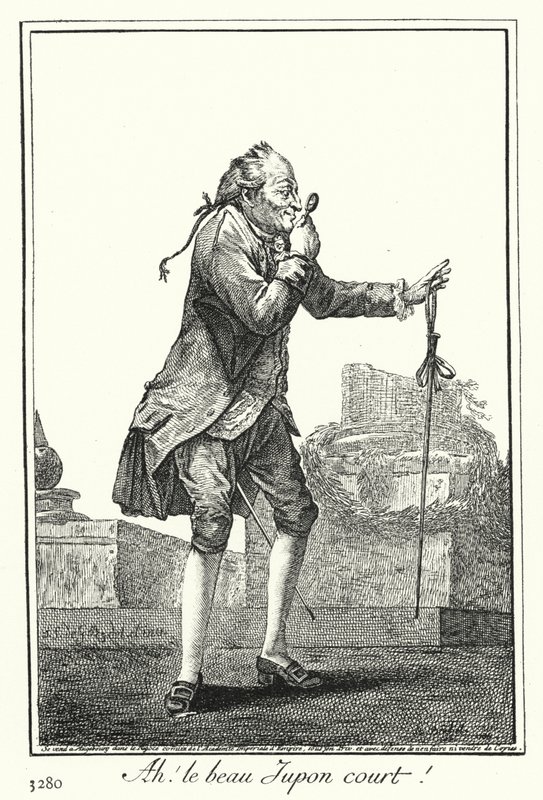 Ah! Der schöne kurze Rock (Stich) von Joseph Franz von (after) Goez
