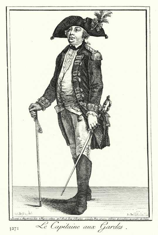 Der Hauptmann der Wache (Stich) von Joseph Franz von (after) Goez