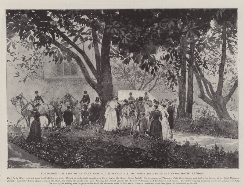 Heimkehr von Earl de la Warr aus Südafrika, die Ankunft seiner Lordschaft im Herrenhaus, Bexhill von Joseph Holland Tringham