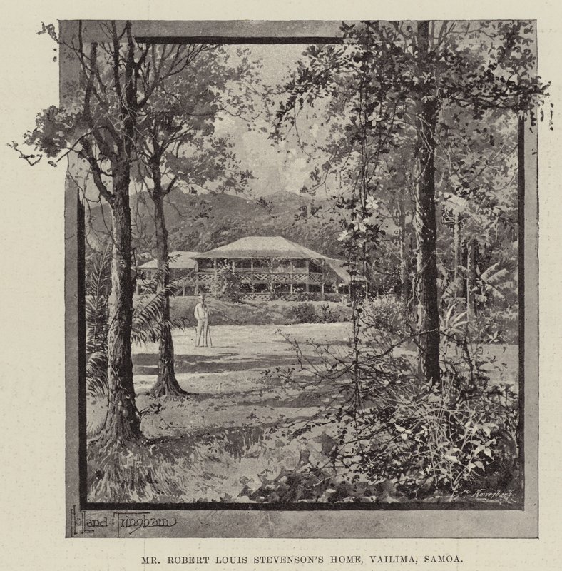 Das Zuhause von Mr. Robert Louis Stevenson, Vailima, Samoa von Joseph Holland Tringham
