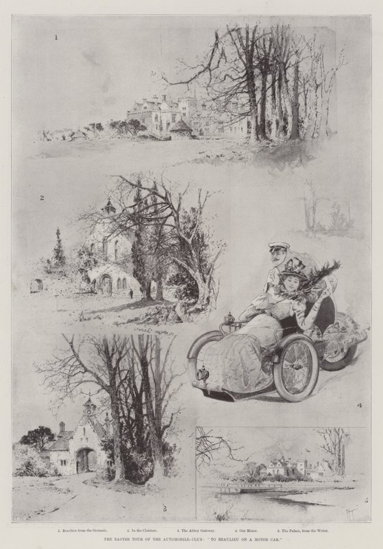 Die Osterfahrt des Automobilclubs, nach Beaulieu mit einem Auto von Joseph Holland Tringham