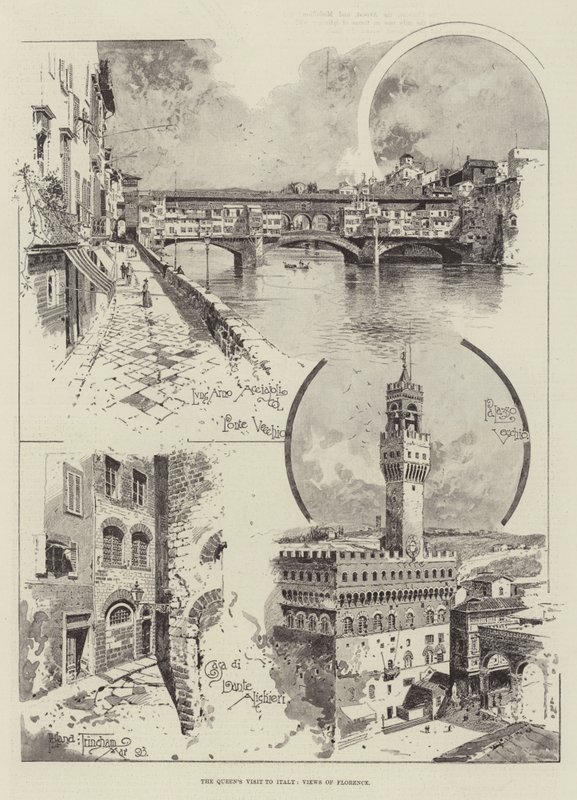 Der Besuch der Königin in Italien, Ansichten von Florenz von Joseph Holland Tringham