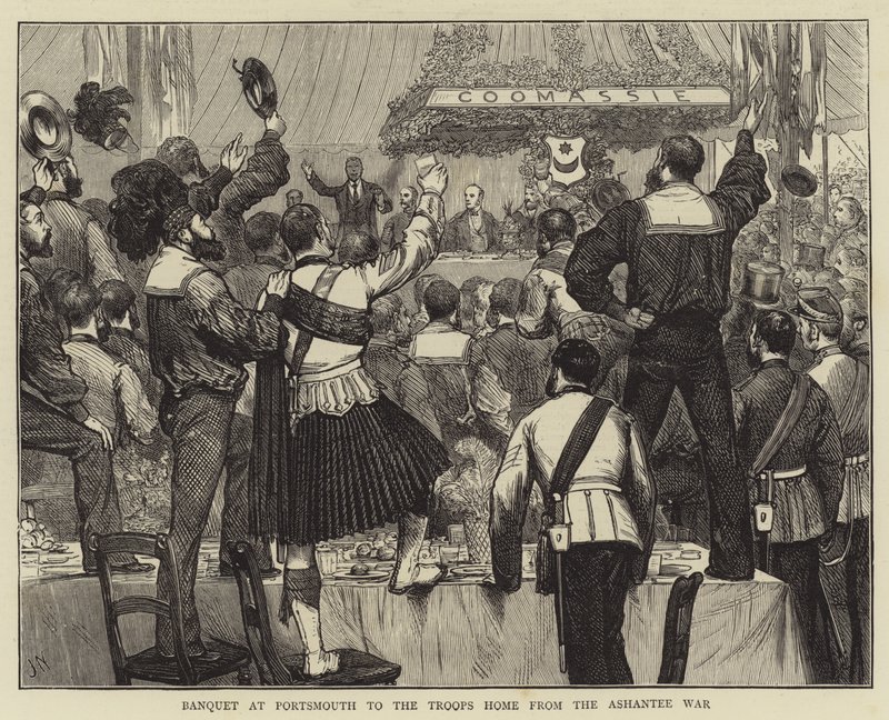Bankett in Portsmouth für die Truppen, die aus dem Ashanti-Krieg zurückkehren von Joseph Nash