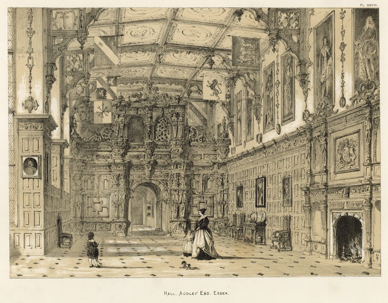 Halle, Audley End, Essex von Joseph Nash