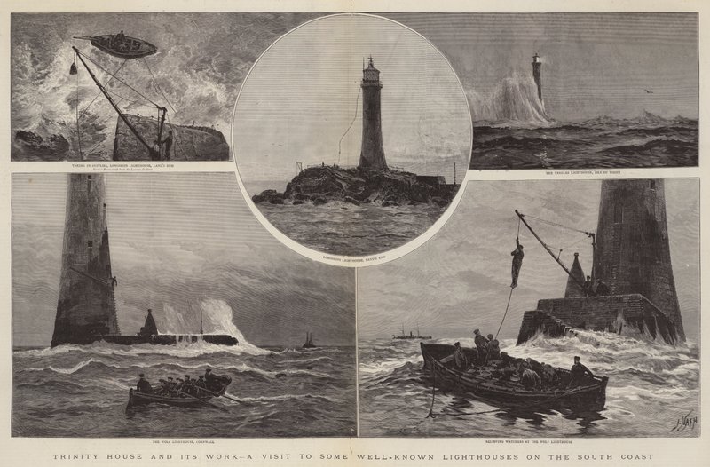 Trinity House und seine Arbeit, ein Besuch bei einigen bekannten Leuchttürmen an der Südküste von Joseph Nash