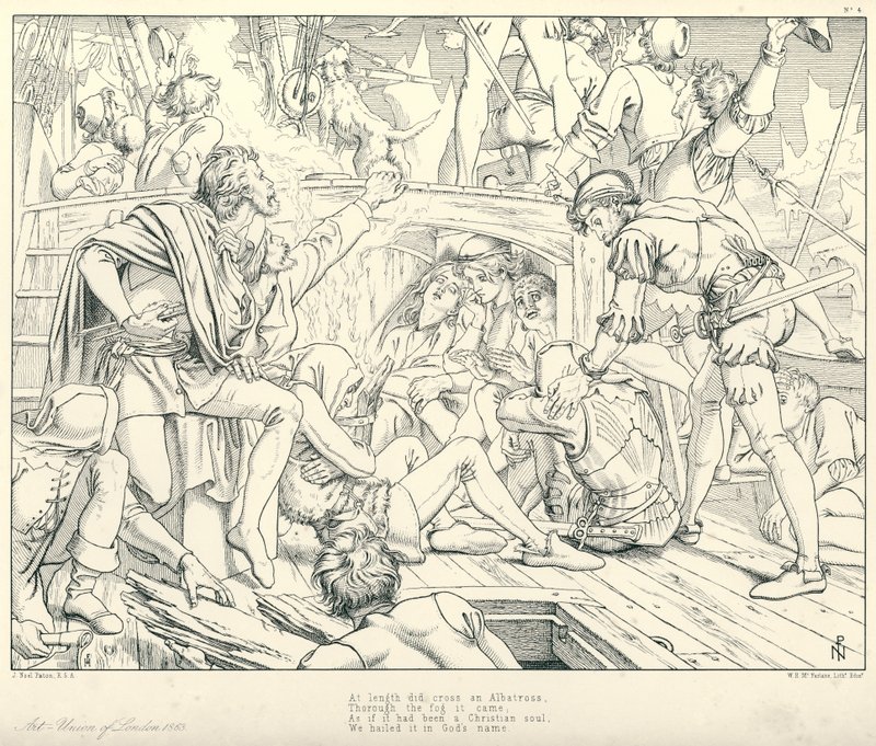 Illustration für Coleridges Rime of The Ancient Mariner von Joseph Noel (after) Paton