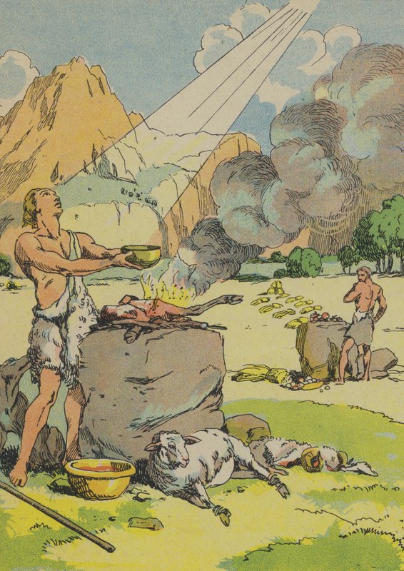Abel bringt Gott ein Opfer dar von Joseph Porphyre Pinchon