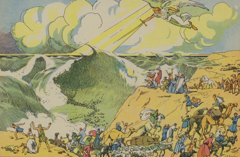 Moses überquert das Rote Meer von Joseph Porphyre Pinchon