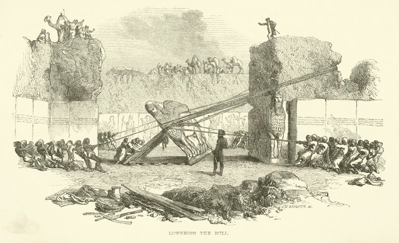 Das Herablassen des Stiers von Josiah Wood Whymper