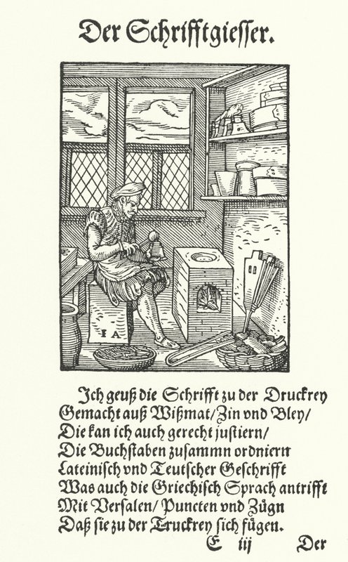 Der Schriftgießer von Jost (after) Amman