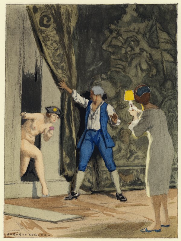 Illustration für die Memoiren von Casanova von Jules Marie Auguste Leroux