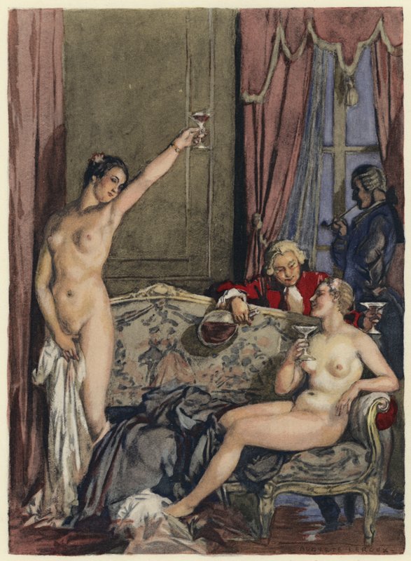 Illustration für die Memoiren von Casanova von Jules Marie Auguste Leroux