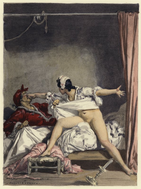 Illustration für die Memoiren von Casanova von Jules Marie Auguste Leroux