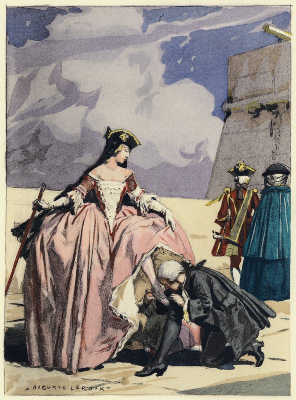 Illustration für die Memoiren von Casanova von Jules Marie Auguste Leroux