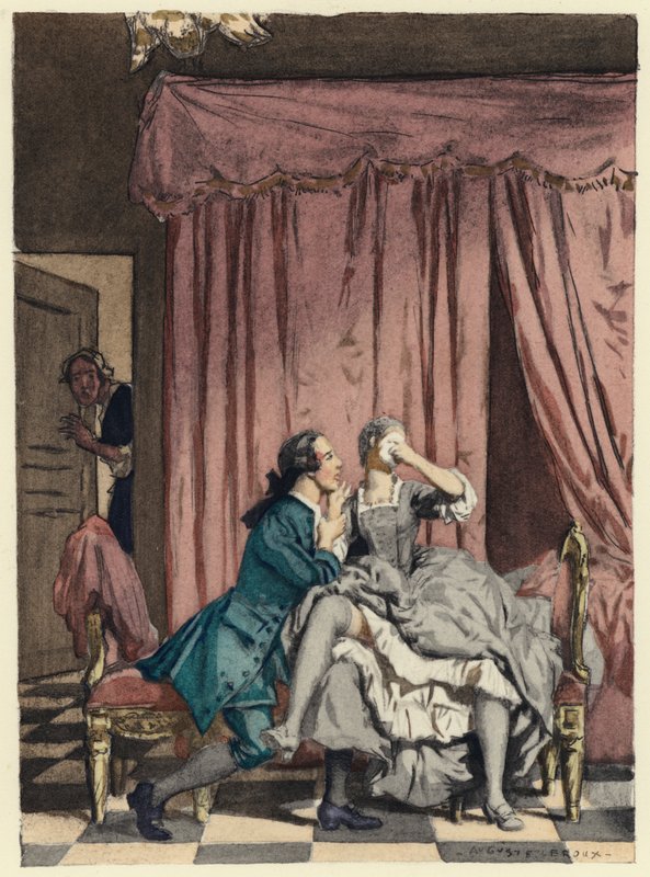 Illustration für die Memoiren von Casanova von Jules Marie Auguste Leroux