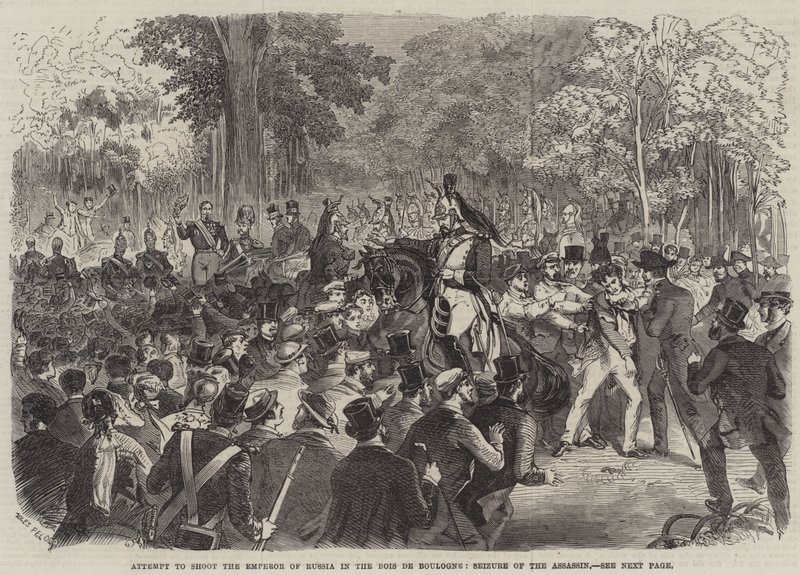 Versuch, den Kaiser von Russland im Bois de Boulogne zu erschießen, Festnahme des Attentäters von Jules Pelcoq