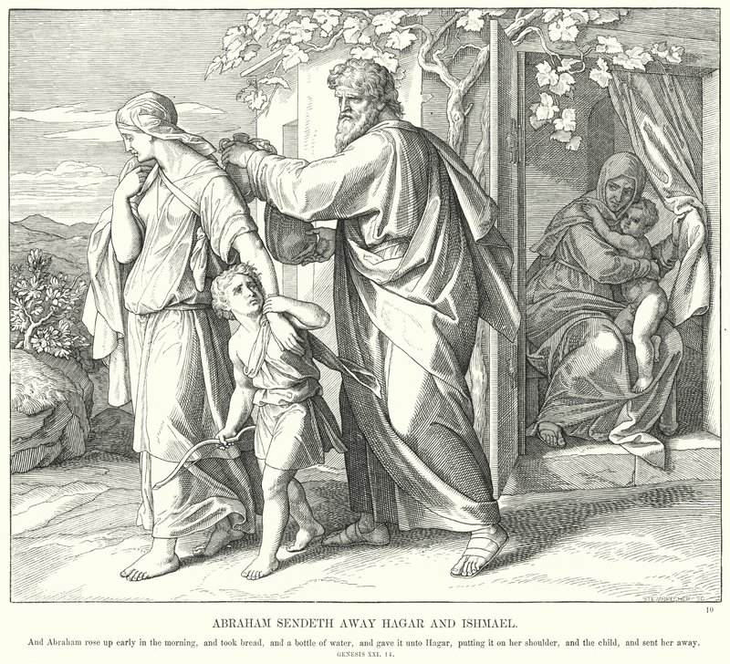 Abraham schickt Hagar und Ismael fort von Julius (after) Schnorr von Carolsfeld