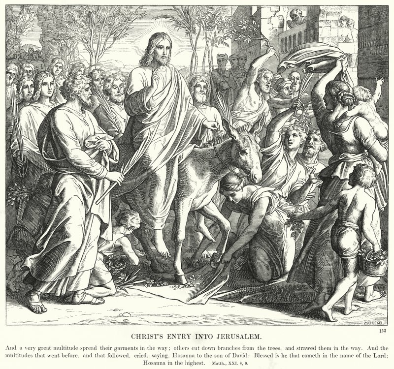 Christi Einzug in Jerusalem (Gravur) von Julius (after) Schnorr von Carolsfeld