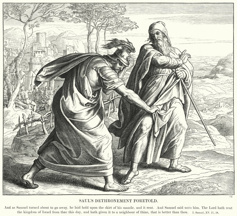 Sauls Entthronung vorhergesagt von Julius (after) Schnorr von Carolsfeld