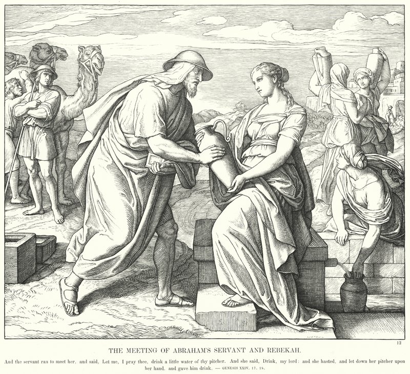 Das Treffen von Abrahams Diener und Rebekka von Julius (after) Schnorr von Carolsfeld
