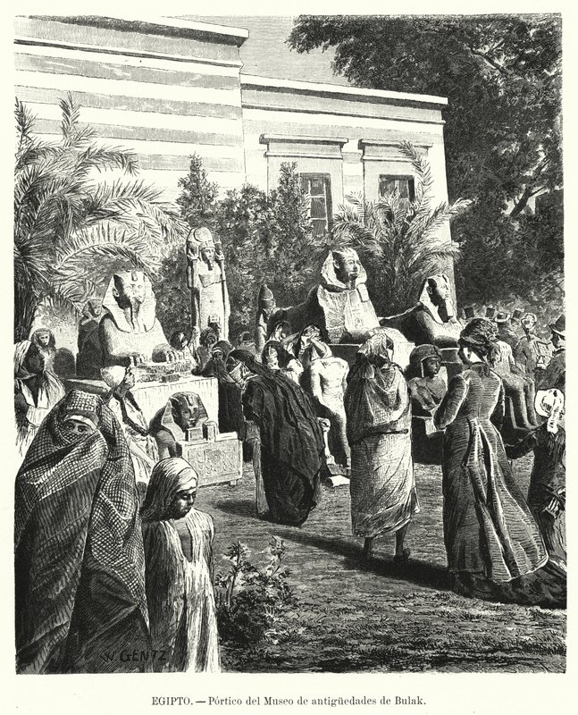 Portikus des Ägyptischen Museums für Altertümer, Bulaq, Kairo, Ägypten von Karl Wilhelm Gentz