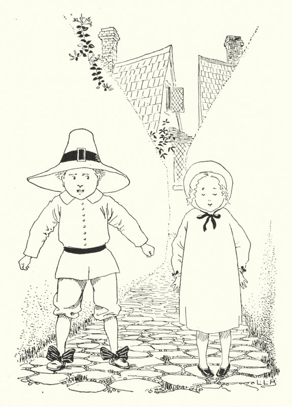 Es gab einen kleinen Jungen und ein kleines Mädchen, die in einer Gasse lebten von Leonard Leslie Brooke