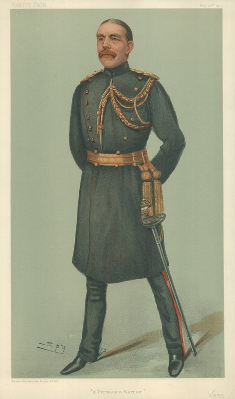 Mr. William Dudley Ward, Ein permanenter Krieger, 30. Mai 1901, Vanity Fair Karikatur von Leslie Matthew Ward