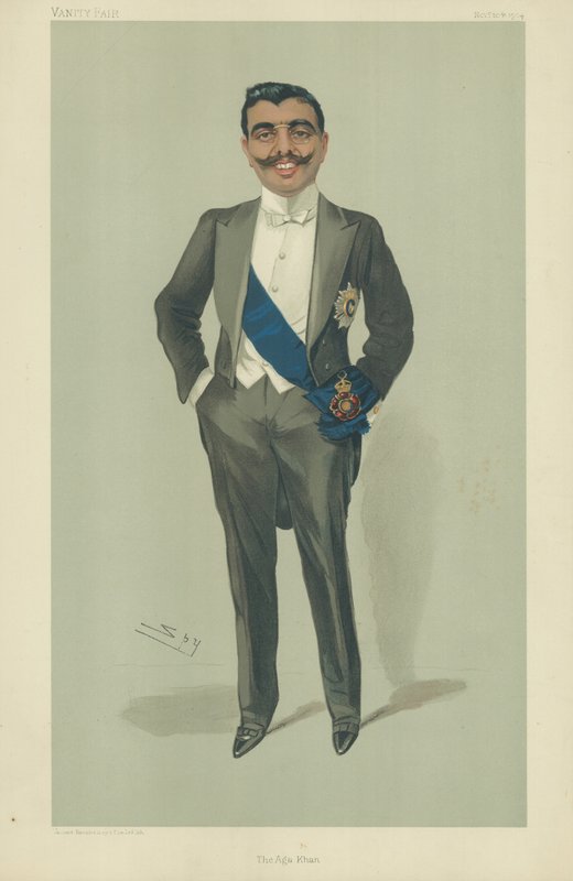 Der Aga Khan, 10. November 1904, Vanity Fair Karikatur von Leslie Matthew Ward