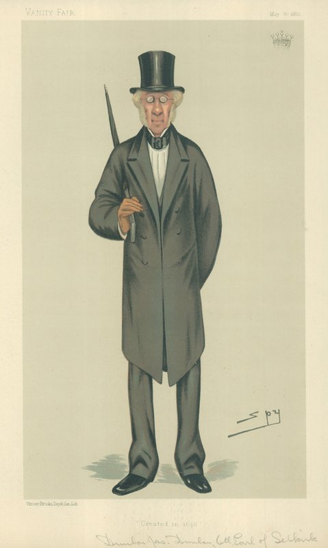 Der Earl of Selkirk, geschaffen 1646, 20. Mai 1882, Vanity Fair Karikatur von Leslie Matthew Ward