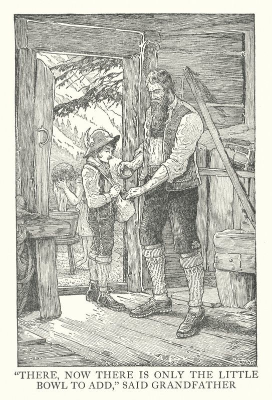 Illustration für Heidi von Johanna Spyri von Louis John Rhead