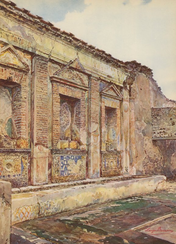 Pompeji: Haus des kleinen Brunnens, Mosaikbrunnen von Luigi Bazzani