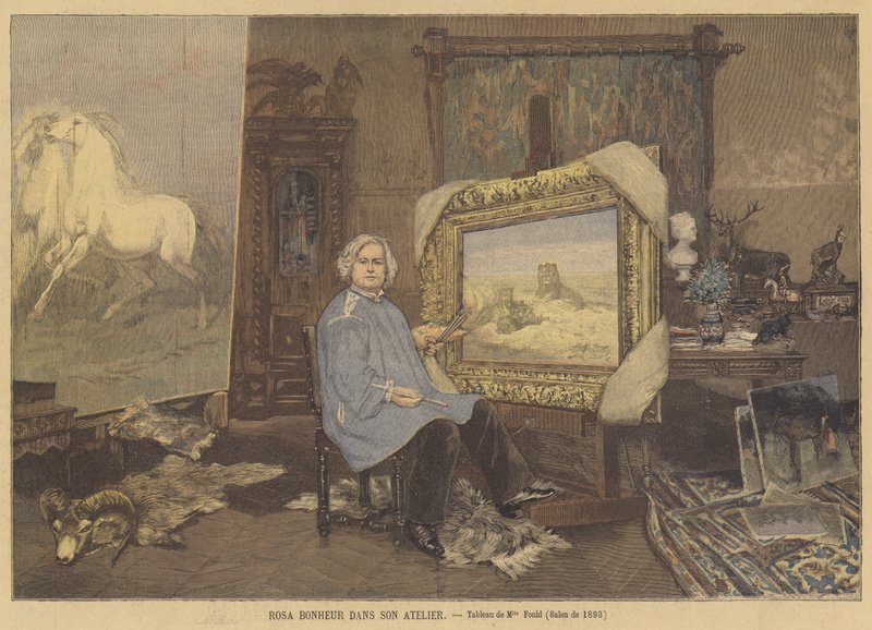 Rosa Bonheur in ihrem Atelier von Madame Consuelo-Fould