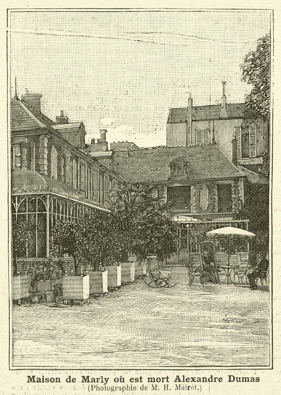 Haus in Marly, in dem der französische Autor Alexandre Dumas der Jüngere starb von Mairet