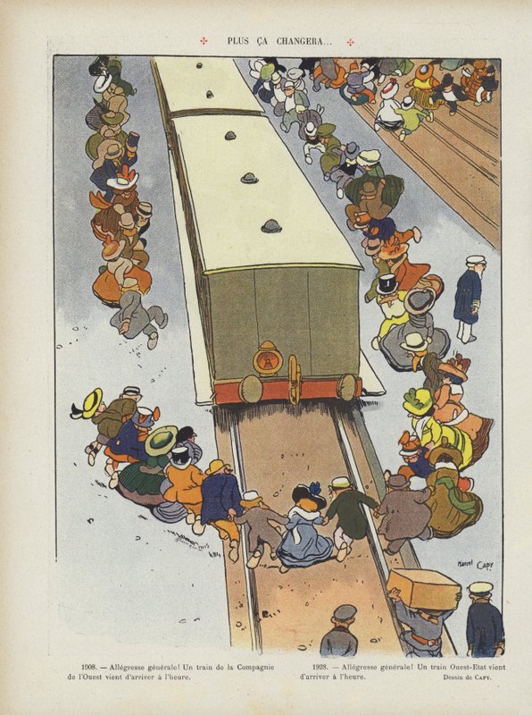 Je mehr sich die Dinge ändern?. Illustration für Le Rire von Marcel Amable O.L. Capy